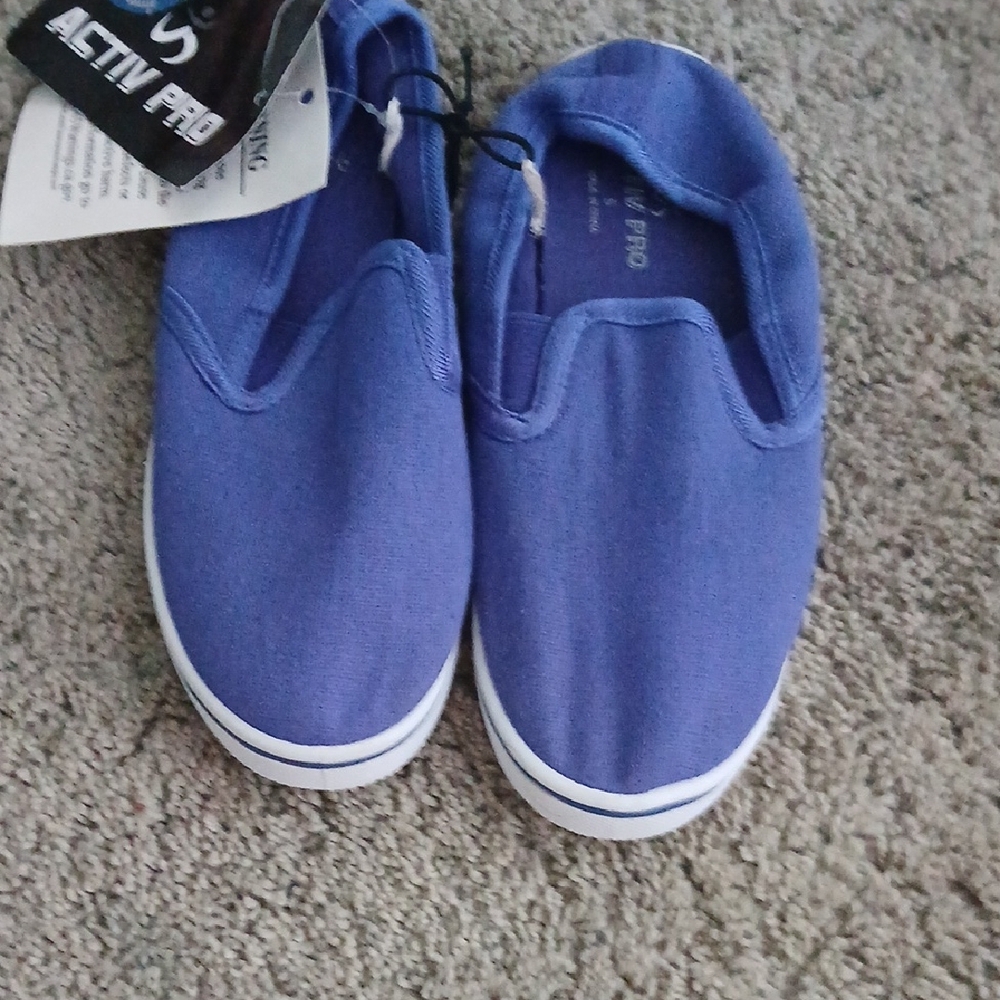 Active USA Kids Canvas Slip-On Sneakers - Royal Blue